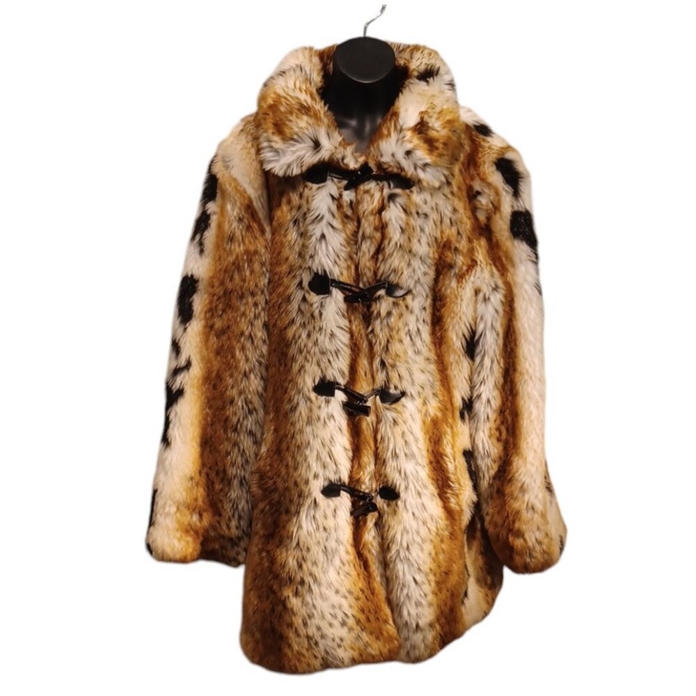 Faux Fur Cheetah Long Coat - Regal Furs - very warm (4621